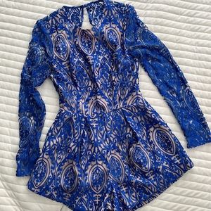 The Jetset Diaries Long Sleeve Lace Romper